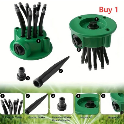 🔥 Premium 360° Adjustable Garden Lawn Sprinkler 💦