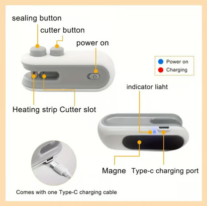 🔥Mini Bag Sealer with Cutter and Magnet