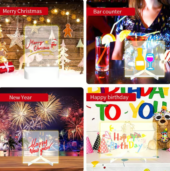 🎁Creative Rewritable Acrylic LED Message Board 🎨