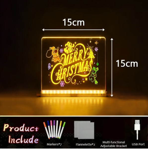 🎁Creative Rewritable Acrylic LED Message Board 🎨