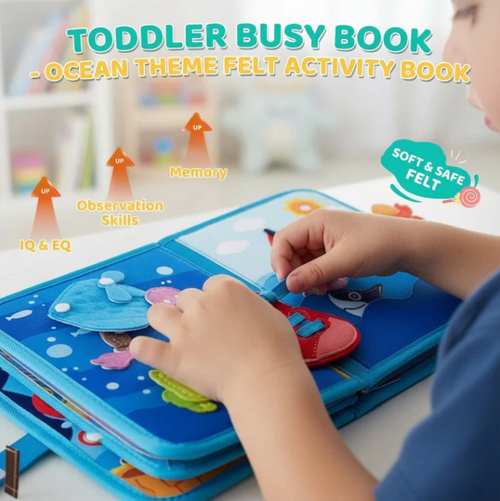 🧠 Montessori Ocean Quiet Book🌊 Develop Skills Through Play