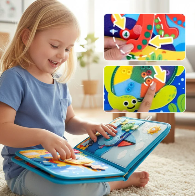 🧠 Montessori Ocean Quiet Book🌊 Develop Skills Through Play