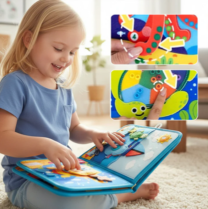 🧠 Montessori Ocean Quiet Book🌊 Develop Skills Through Play