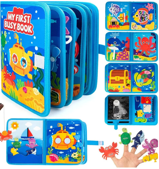 🧠 Montessori Ocean Quiet Book🌊 Develop Skills Through Play