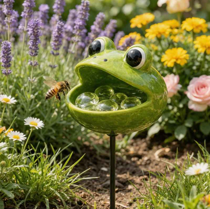🐝 Cute Animal Design Garden Watering Station, Outdoor Decorative Water Bowl