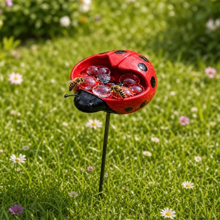 🐝 Cute Animal Design Garden Watering Station, Outdoor Decorative Water Bowl