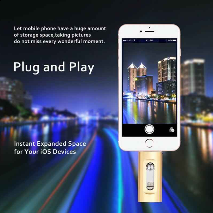 ⚡ Easy To Take ⚡ Portable USB 3.0 Flash Drive | 3-in-1 Storage for All Devices