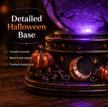 🔥 Last Day 49% OFF 🎃 Halloween Raven Crystal Ball Lighted Decor 👻