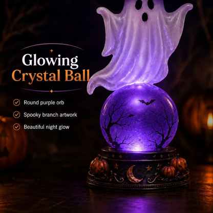 🔥 Last Day 49% OFF 🎃 Halloween Raven Crystal Ball Lighted Decor 👻