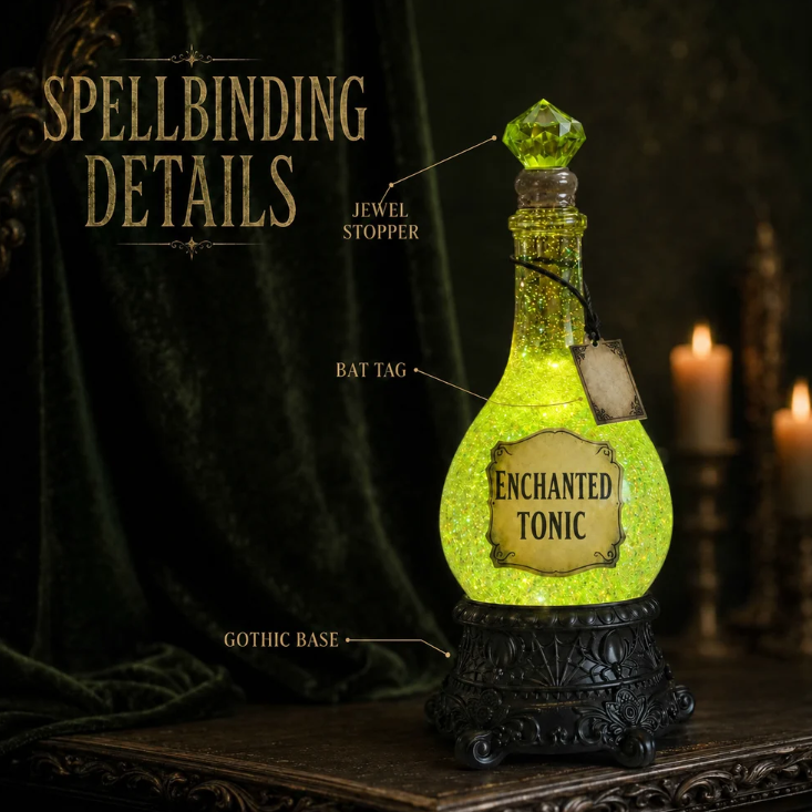 🔥 🧙✨ Lighted Enchanted Tonic Poison Bottle Glitter Globe(📦 Buy 2 Free Shipping)