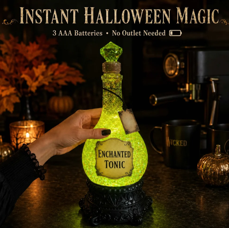 🔥 🧙✨ Lighted Enchanted Tonic Poison Bottle Glitter Globe(📦 Buy 2 Free Shipping)