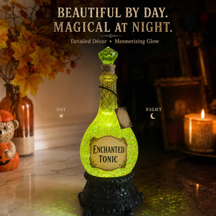 🔥 🧙✨ Lighted Enchanted Tonic Poison Bottle Glitter Globe(📦 Buy 2 Free Shipping)