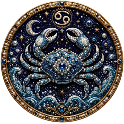 49% OFF – ✨ Premium 3D Pearl 12 Zodiac Signs Art Kit | Luxury Flocked Canvas with Scratch-Resistant Non-Fading Pearl Beads DIY Handmade Astrology Decor ♈🌙💎