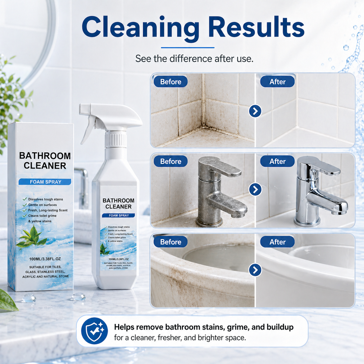 🔥Buy 2 Get 1 Free ✨ Bathroom Cleaner Special Offer🔥
