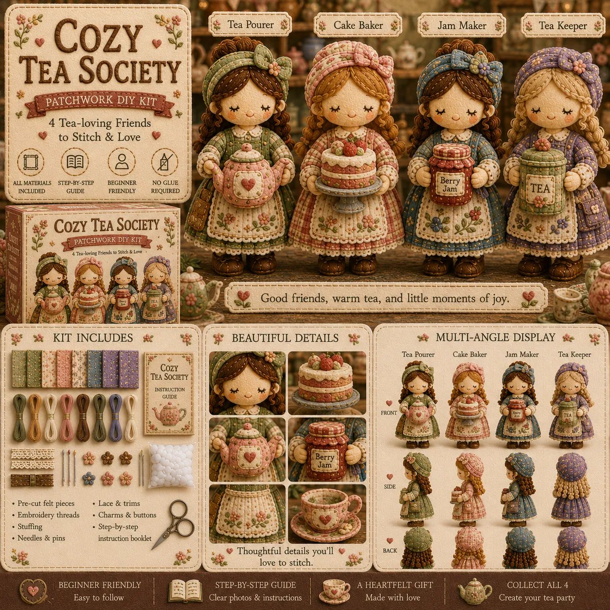 🔥LAST DAY 49% OFF - 🧵Tiny Worlds Collection - Patchwork DIY Kit Series 🎁Buy 2 Free Shipping