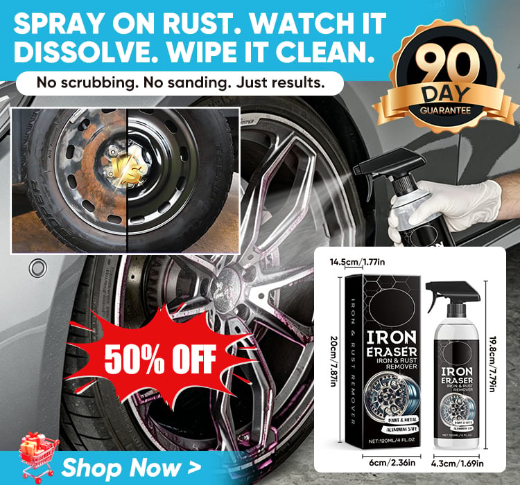 🚗⚡LIMITEDTIME ONLY 50% OFF! Iron Eraser Rust Remover Spray