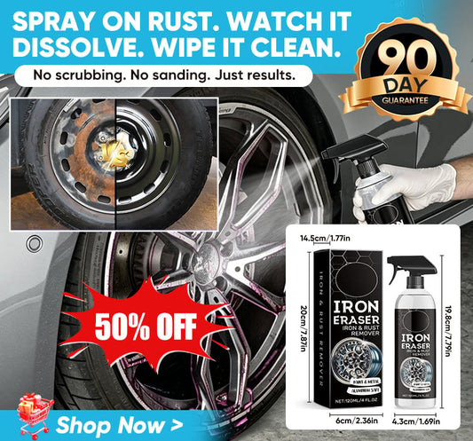 🚗⚡LIMITEDTIME ONLY 50% OFF! Iron Eraser Rust Remover Spray