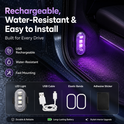 🔥2026 Hot Sale🔥 🚗✨ Remote Control Car Ambient Strobe Light 🌈⚡ Colorful Glow & Night Visibility