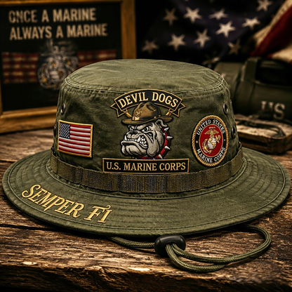 Last Day Promo: 43% OFF -🐾U.S. Marine Corps Devil Dogs Tribute Boonie Hat