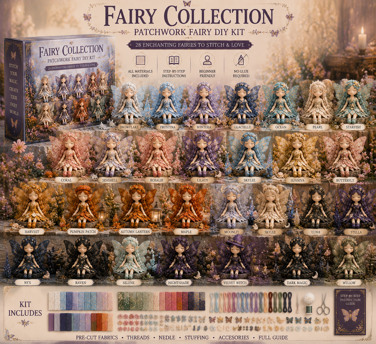 🌸Fairy Patchwork DIY Collection