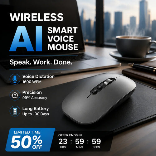 ⏳ Limited-Time 50% OFF | Wireless AI Smart Voice Mouse 🖱️ Upgrade Your Office Workflow