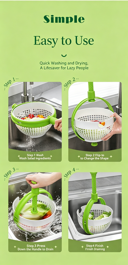 🔥 New Best Seller 🥗 Salad Spinner & Veg Dryer – 360° Fast Spin, Crisp Fresh Results 💧✨
