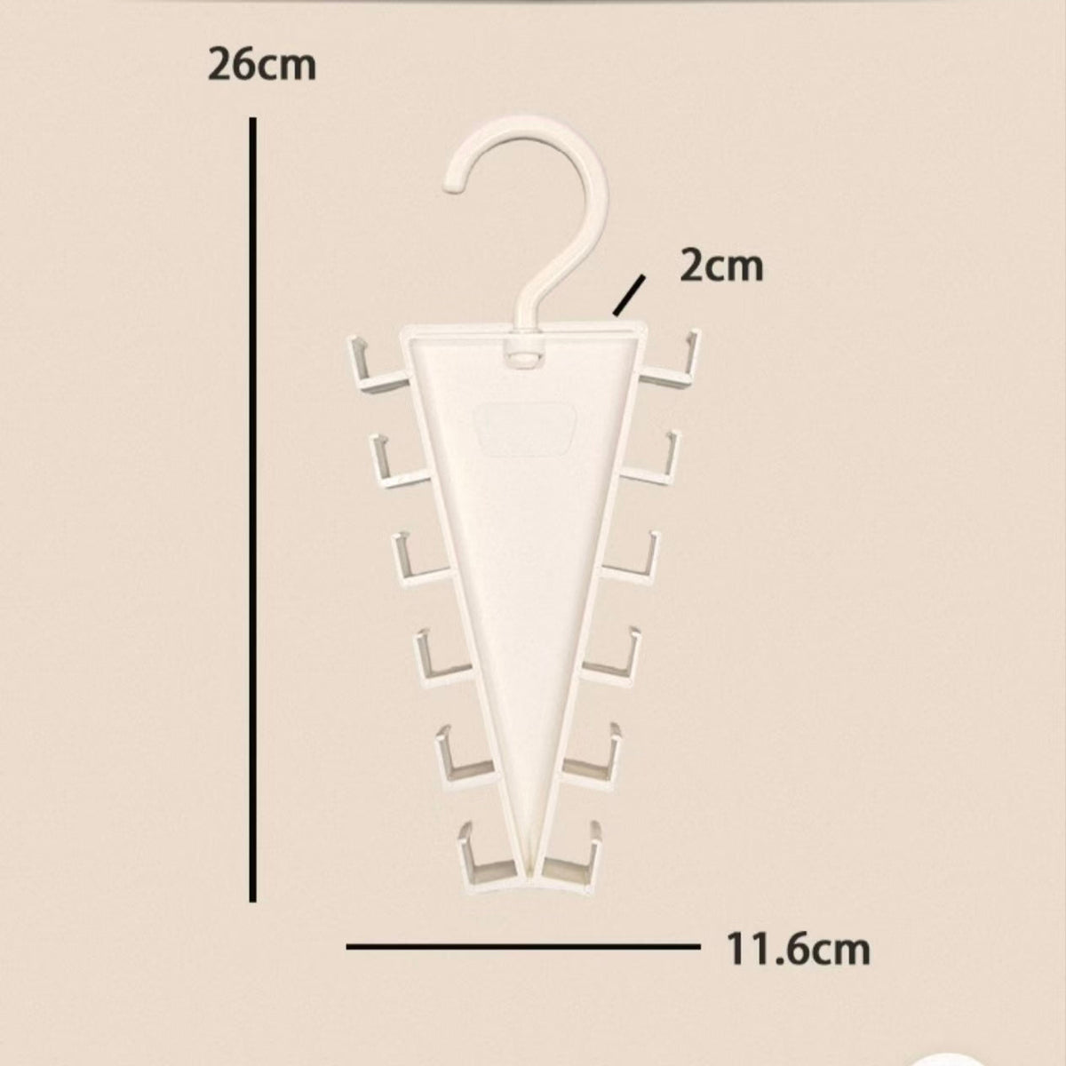 Space-Saving 12-Hook Rotating Closet Organizer