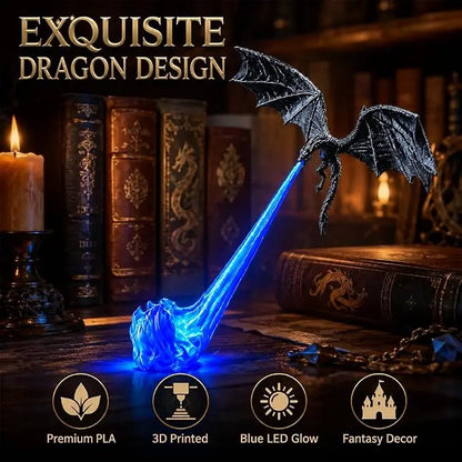 🐉🔥 Dragon Flame Book Nook – Mystical 3D Lighted Dragon Bookshelf Decor