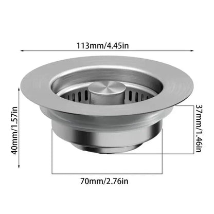 🔥LAST DAY 50% OFF-Upgraded 3 in 1 Kitchen Sink Drain Strainer