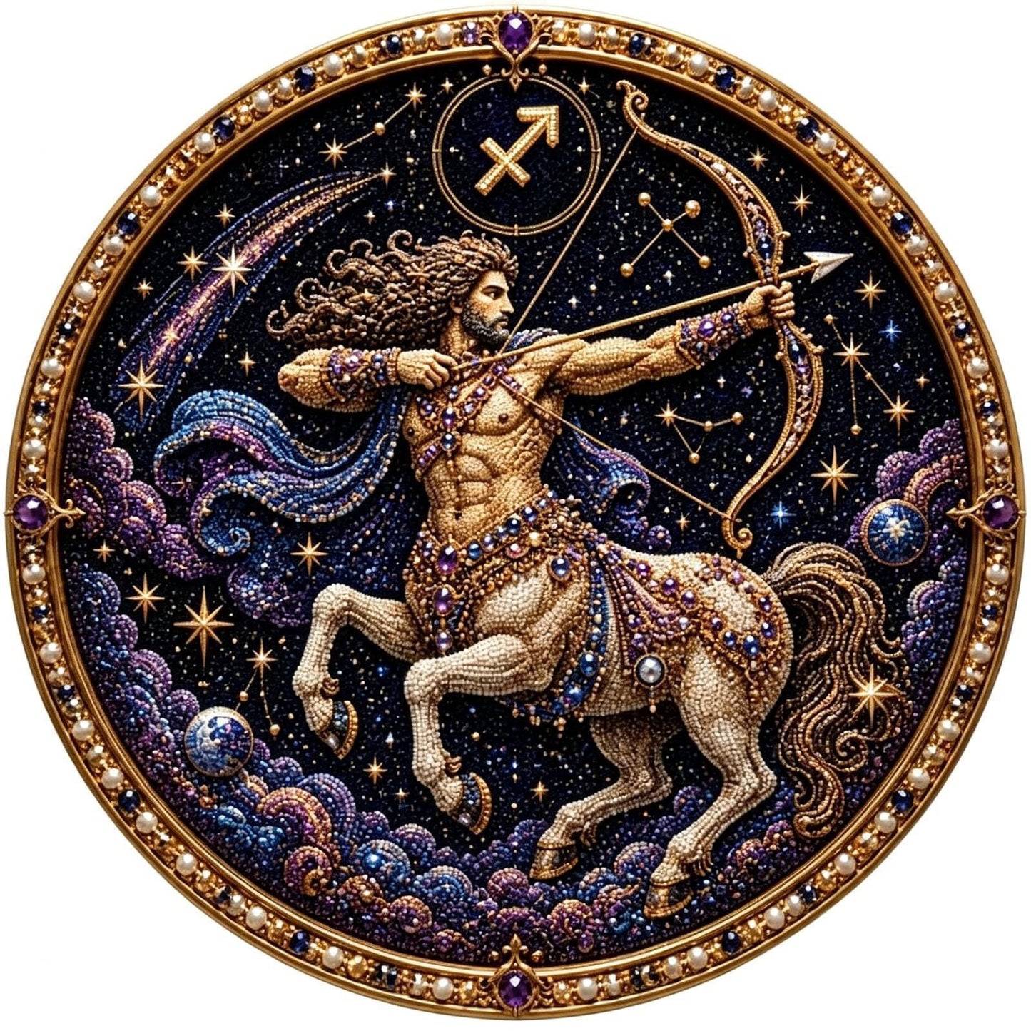 49% OFF – ✨ Premium 3D Pearl 12 Zodiac Signs Art Kit | Luxury Flocked Canvas with Scratch-Resistant Non-Fading Pearl Beads DIY Handmade Astrology Decor ♈🌙💎
