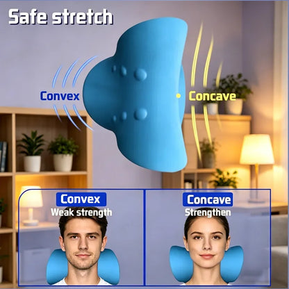 Ergonomic Neck Stretcher Pillow for Daily Neck & Shoulder Relaxation