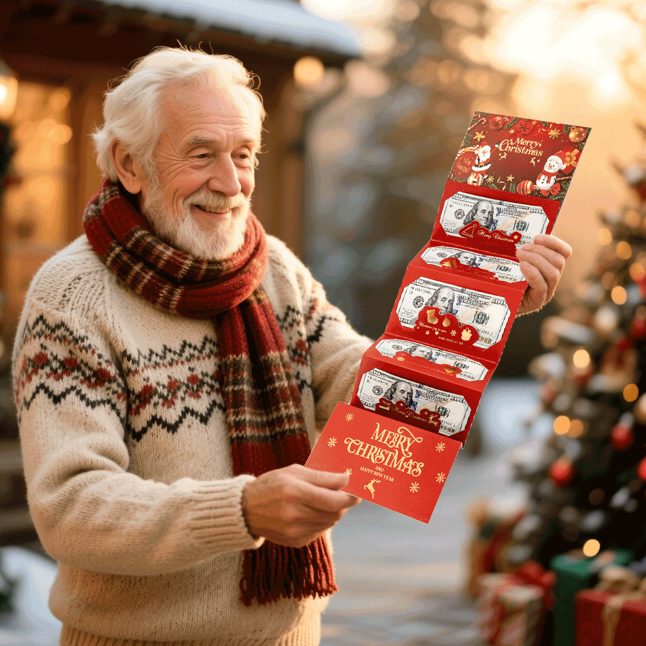 🏆Buy 1 Get 1 Free🎅💸Christmas Cash Gift Envelope– A creative way to give cash this Christmas!