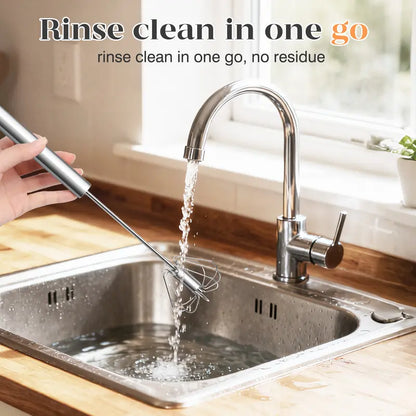 🔥 Hot Sale 50% OFF | 🥣 Stainless Steel Push Whisk | Effortless Mixing for Baking & Cooking