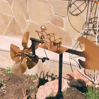 🔥Sale 50% OFF - Handmade Metal Rock Band Windmill