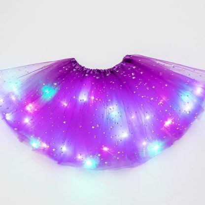 🎉🌟 Princess Glow LED Skirt | Soft, Safe & Stretchy for All-Day Play– Last Chance at This Price!