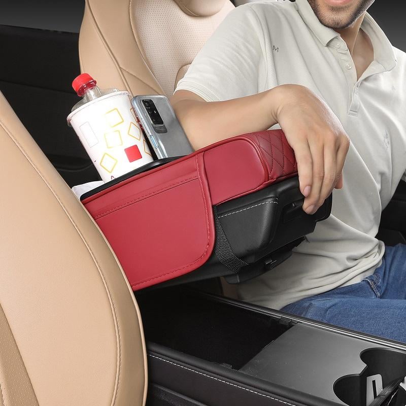 🚗 Multifunctional PU Leather Car Armrest Box Mat ✨