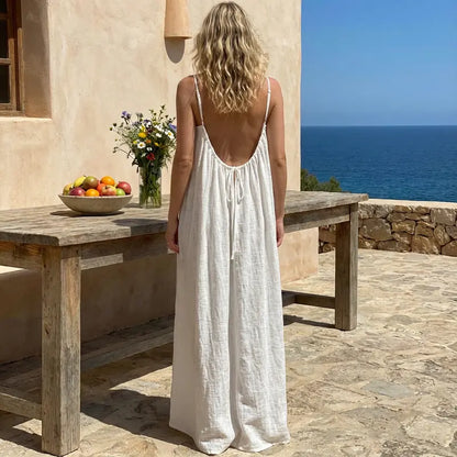 💃LAST DAY SAEL 40% OFF!!✨Women's Solid Color Cami Lounge Dress💕
