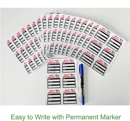Oil Change Stickers Static Cling, 100pcs 2x2 Inches