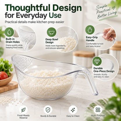 🔥Buy 2 Get 1 Free! 2-in-1 Kitchen Rinse Strainer Bowl with Handle💦