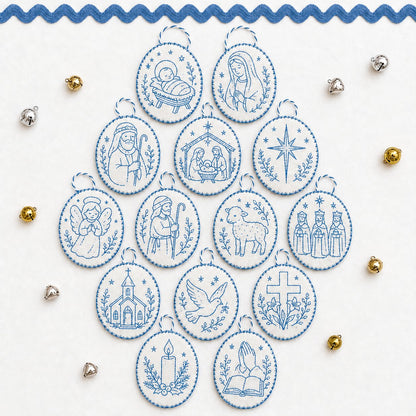 🔥2026 Christmas Hot Sale🎄 DIY Christmas Embroidery Ornament Kit for Beginners 🧵
