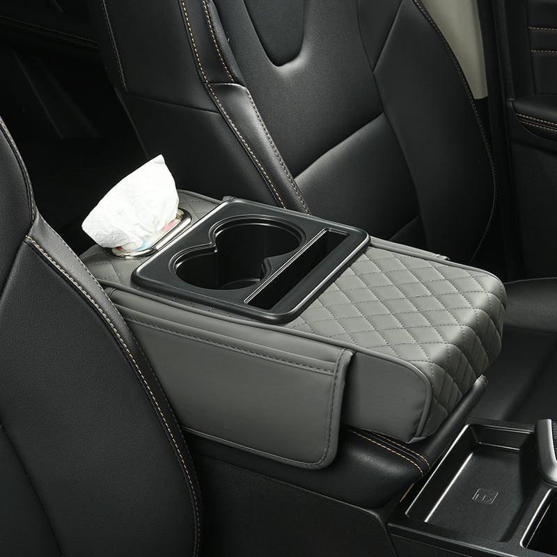 🚗 Multifunctional PU Leather Car Armrest Box Mat ✨