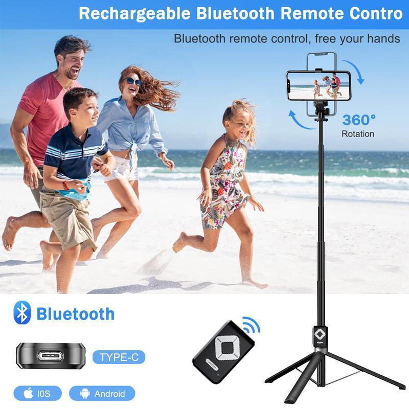 🔥48% Off📱6-in-1 Wireless Selfie Stick with Dual Fill Lights