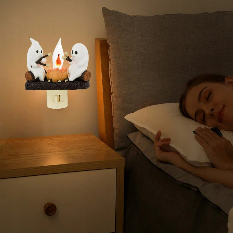 🔥Last Day Sale Price | 2026 Ghost Campfire Flickering Nightlight✨🔥👻