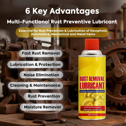 🧽 Rust Remover Spray | Gentle Metal Cleaner for Machine Parts, Rust Removal & Shine Restoration