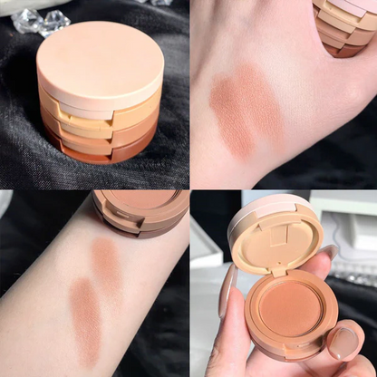 🎨Three-color eyeshadow palette with three layers✨