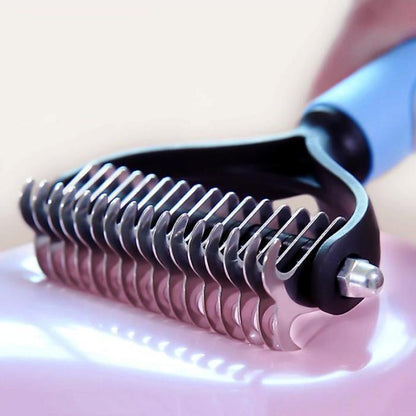 🐶🐾 Double-Sided Pet Grooming Brush – Dog & Cat Hair Remover & Styling Comb