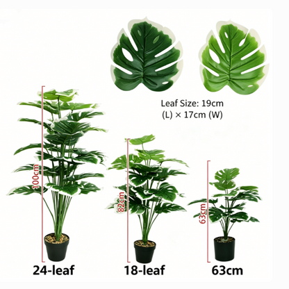 🔥Last Day 75% OFF🌿 Artificial Monstera & Banana Leaf Plant Pot– Lush Tropical Decor ✨