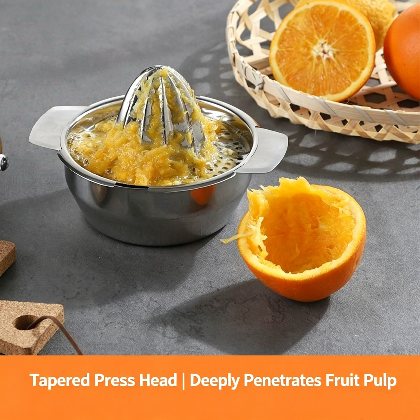 🔥HOT SALE 50%OFF🍊 Stainless Steel Manual Citrus Juicer – Multi-Fruit Press for Orange, Lemon & Grapefruit ✨