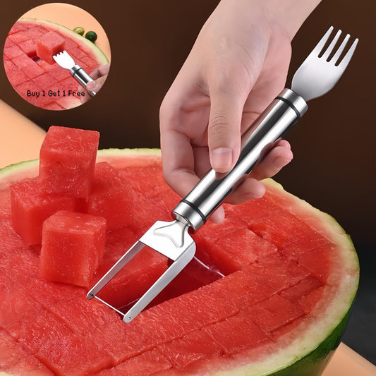 🍉Stainless Steel Dual-Ended Watermelon Slicer and Fork🍴