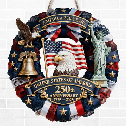 America 250th Anniversary Patriotic Door Sign